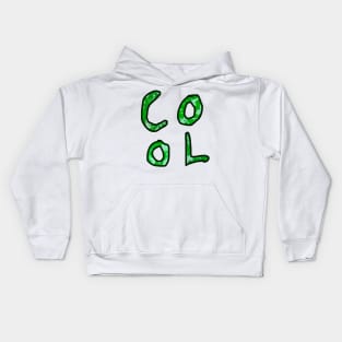 Cool(Green Word Design) Kids Hoodie